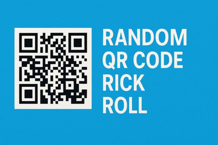 Random QR code Rick roll